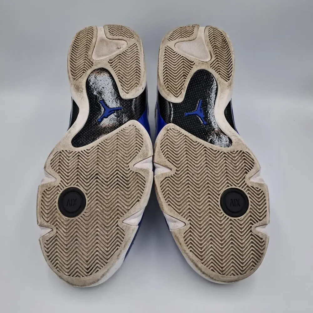 Size 11.5 - Jordan 14 Retro White Hyper Royal - 487471-104 - RETAIL $510